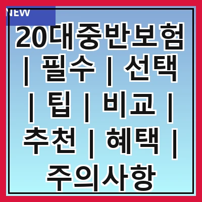 20대중반보험 | 필수 | 선택 | 팁 | 비교 | 추천 | 혜택 | 주의사항