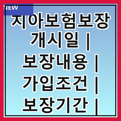 치아보험보장개시일 | 보장내용 | 가입조건 | 보장기간 | 보험료 | 청구절차 | 유의사항 | 자주 묻는 질문